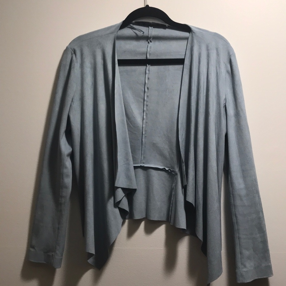 Blue suede jacket